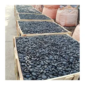 Selling Top Quality Black Polished Pebble Natural Shape River Rock Landscape Pebbles Stone For Factory