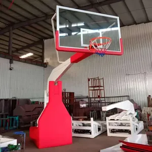 مصنع الصين طوي المنافسة الدولية حامل كرة السلة ملعب داخلي هيدروليكي طوق كرة السلة