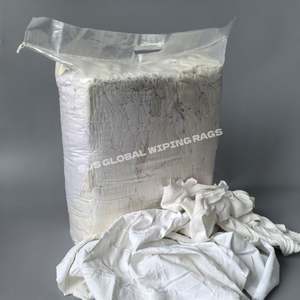 Proveedor de Trapos de Lana Blanca, Trapos de Algodón Blancos a Granel de 50 Libras, Trapos Industriales de Algodón Blanco para Pintores - Product Image 1