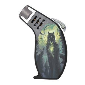 2025 Stylish Windproof Customized <b>Candle</b> Designs <b>Cheap</b> Wholesale Refillable Cigarette Slant Torch Lighters - Product Image 2