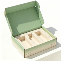 Boîte d'emballage personnalisée pour ensemble cosmétique, boîte cadeau pliable vide avec insert en mousse pré-découpé, boîte en papier avec logo imprimé