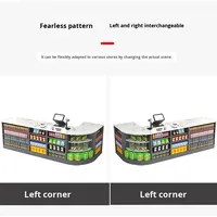 Comptoir de caisse en bambou pour supermarché et magasin de proximité, simple et moderne, idéal pour magasin de puériculture ou bar d'angle
