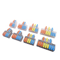 Connecteur rapide à levier pour bornier de distribution de fils 2 entrées 4 sorties