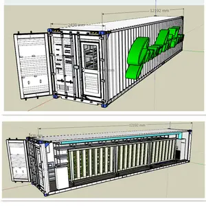 Customizable Green House Container with Hydroponic and/or Aeroponic Planting System for Vegetable growing