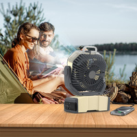 Ventilateur de brumisation de camping à double moteur sans balai 30000mAh rechargeable Refroidissement par air Table de bureau portable Boîte de batterie externe pour l'extérieur
