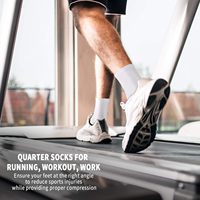 Chaussettes de compression pour hommes et femmes pour la course à pied, le cyclisme, le golf et le travail-Lot de 6 paires avec logo pour le corps.