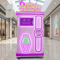 Máquina Expendedora de Helado Suave Comercial de Autoservicio con Pantalla Táctil, Máquina Automática para Hacer Helados para Centros Comerciales, Parques y Lugares Turísticos