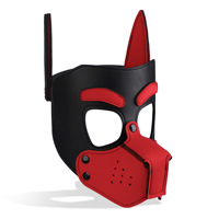 Masque de chien en néoprène pour adultes, amovible, couvrant tout le visage, jouet sexuel SM, étanche, avec bandeau pour les yeux
