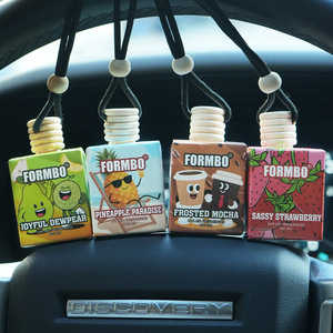 Strawberry Scented Car Air Freshener Pendant 8ml Glass Bottle Car Essential <b>Oil</b> <b>Diffuser</b> Rope Liquid Aromatherapy Accessory - Product Image 4