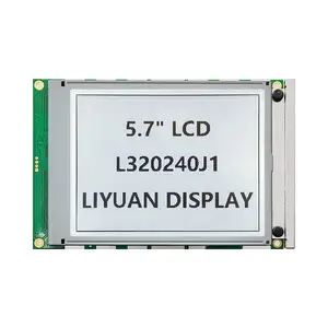 Pasokan pabrik 5.7 inci 320*240 modul Tampilan LCD FSTN abu-putih trankektif positif monokrom layar LCD grafis