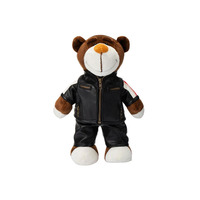 Poupée ours en peluche casque de moto