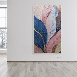 3D doku çiçek Modern ev dekor el boyalı dokulu soyut duvar sanatı el yapımı yağlıboya sanat tuval - Product Image 2