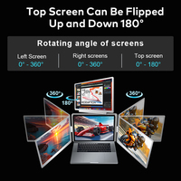 Fopo Üç Ekranlı Laptop Ekran Genişletici Monitör 1080P Taşınabilir Çoklu Ekran Monitörü 14 İnç OEM ODM