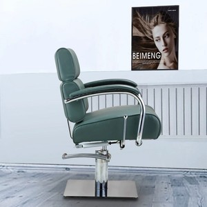 Sillón de Barbería de Cuero PU Personalizado para Barbería <span class=keywords><strong>y</strong></span> Salón de Belleza, Diseño Reclinable, Estilo Moderno, Marca JIYOU - Product Image 2