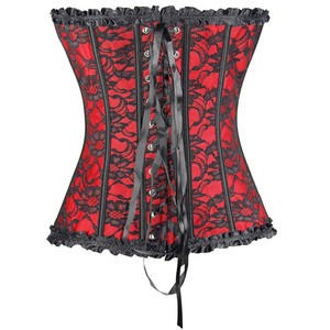 SL356 Plus Size Bustier corsetti in pizzo gotico in pizzo modellante Bustier dimagrimento del corpo da donna corsetto per la vita snellente Sexy - Product Image 6