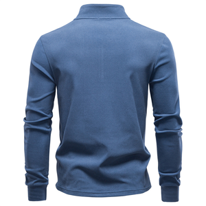 Novità 2025 Felpa da <span class=keywords><strong>Uomo</strong></span> con Colletto Alto a <span class=keywords><strong>Mezza</strong></span> <span class=keywords><strong>Zip</strong></span> Maglia Termica a Maniche Lunghe e Caldi Pullover Lavorati a Maglia - Product Image 2