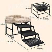 Escalier de voiture portable CANBO utilisé pour la rampe de pliage de chien à cadre en aluminium de grand chien