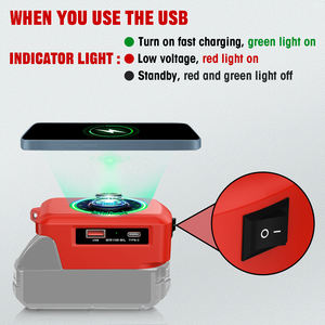 Fabricant d'équipement d'origine Station de chargement rapide sans fil pour <span class=keywords><strong>Milwaukee</strong></span> <span class=keywords><strong>M18</strong></span> 18V Lithium-ion Battery <span class=keywords><strong>Pack</strong></span> Charger - Product Image 6