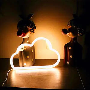 Spedizione gratuita Led stringa Cloud Design al Neon luce notturna arte luci Decorative lampada da parete in plastica per bambini Baby Room vacanze