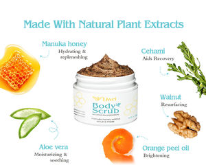 Scrub Tubuh Herbal Mineral Garam Laut Mati Berkualitas Tinggi, Dapat Disesuaikan, Organik, Madu, Menutrisi, Melembapkan 113g Layanan OEM - Product Image 4