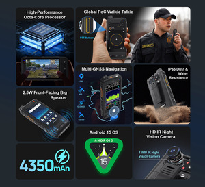 F400 không thấm nước gồ ghề <span class=keywords><strong>PDA</strong></span> điện thoại thông minh Octa lõi Android 15 zello PoC Walkie Talkie 4 gam gồ ghề điện thoại di động với SOS NFC GPS - Product Image 2