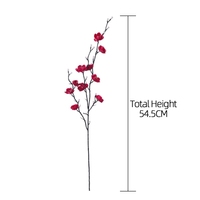 CL24001 Soie Fleur de Prunier Faux Wintersweet Bouteille Fleur Plante Décoration de Mariage Fleurs Artificielles pour la Maison Fausses Fleurs Cadeau