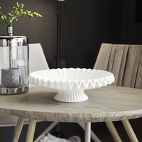 Plateau rond en béton au design personnalisé, plateau décoratif multifonctionnel pour les fêtes