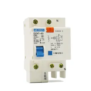 Disyuntor eléctrico de protección contra sobrevoltaje, DZ47LE 1P + N 40A ELCB RCCB ELCB RCBO RCD