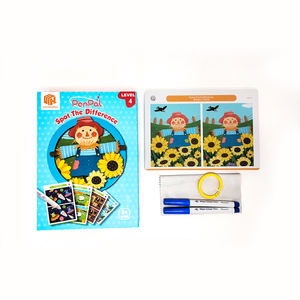 Trouvez la différence jeu jouets enfants personnalisé occupé livre réutilisable éducatif enfant en bas âge bébé préscolaire <span class=keywords><strong>apprentissage</strong></span> interactif effaçable à sec - Product Image 2