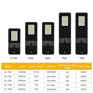Lámpara Solar para Exteriores JS de Alto Lumen (10000LM), <span class=keywords><strong>Farola</strong></span> <span class=keywords><strong>LED</strong></span> Solar Impermeable, Híbrida AC/DC - Product Image 2