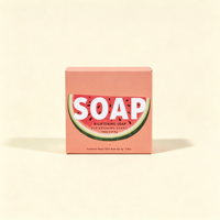 Boîte d'emballage de savon réutilisable, écologique, biodégradable, en matériaux recyclés, imperméable, avec logo personnalisé, auto-érectible, design en papier artistique