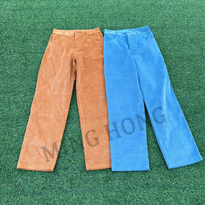 กางเกงขายาวทรงตรงผ้าลูกฟูก ผลิตโดย Minghong รับผลิตตามสั่ง สีต่างๆ กางเกงวอร์มผู้ชาย - Product Image 3