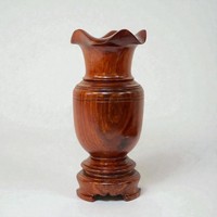 Vase de sol en bois Art Déco de haute qualité pour la décoration intérieure - Design rond fait main et écologique