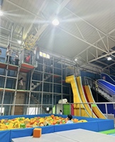 Kidscamp Parc de Trampoline Intérieur à Fort Degré de Défi Consoles de Jeux Interactives Construction Robuste en Cuir et Métal pour Centres Commerciaux