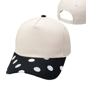 Gorra de Béisbol de Lona de Seis Paneles Bicolor con Corona Beige Sólido y Letras Impresas en el Borde, Ajustable, de Algodón, con Visera Curva, Estilo Dad Hat para Hombres y Mujeres - Product Image 2