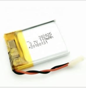 302025 de 130mah 3,7 v de almacenamiento de energía solar batería de iones de las células paquete con conector para ups - Product Image 1