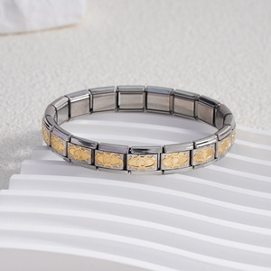 Fashion Cuff Bracelets Stainless Steel Elastic Modular Design Unisex Gift Jewelry - Product Image 4
