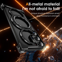 Coque de téléphone magnétique en forme de métal pour Samsung Galaxy S23 Ultra S25 S24 Plus S22FE Support en alliage d'aluminium Couverture de refroidissement sans cadre