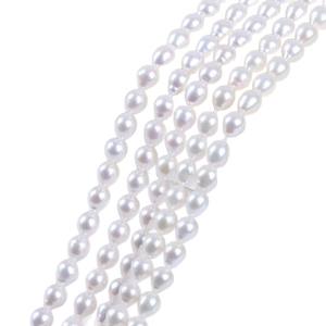 Perlas de Agua Dulce Blancas de Zhuji de 5-6 mm, Forma de Arroz, para Fabricación de Joyería, Collares y Pulseras - Product Image 5