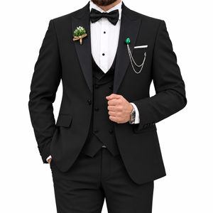 <span class=keywords><strong>Completo</strong></span> da <span class=keywords><strong>Uomo</strong></span> di Alta Qualità per Cerimonie, Abito Formale Slim-Fit a Tre Pezzi Monopetto con Perline, Elegante <span class=keywords><strong>Completo</strong></span> da <span class=keywords><strong>Uomo</strong></span> - Product Image 2