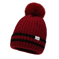Gorro de Punto de Algodón Unisex para Invierno, Cálido, Transpirable e Impermeable, con Pompón de Peluche y Forro Polar, para Exteriores, Playa y Negocios