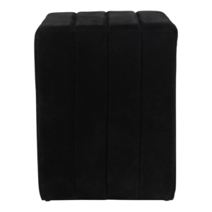 Pouf quadrato in camoscio nero, poggiapiedi in velluto per soggiorno, arredamento casa, sedia da toeletta - Product Image 1