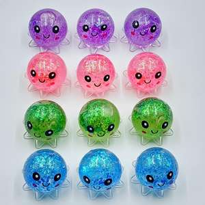 Pulpo de maltosa dorado en polvo, pulpo musical para amasar, pelota antiestrés, pelota de descompresión, pulpo blandito, juguete antiestrés para apretar - Product Image 3