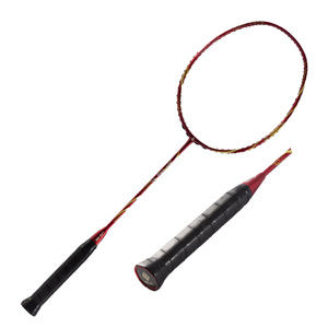 Raket Badminton LingMei, pemukul bulu tangkis asli tegangan tinggi 100% karbon tanpa senar - Product Image 2