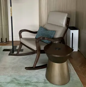 ที่มีคุณภาพสูง5ดาวโรงแรมการออกแบบเฟอร์นิเจอร์เก้าอี้นวมเลานจ์ไม้ผ่อนคลายเก้าอี้