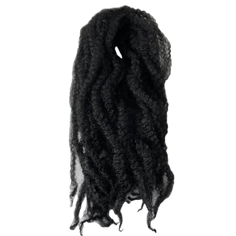 Natural Color Chinese Virgin Human Hair Bundles Root Afro Kinky Curl Hair Weaves 100grams for Black Woman.