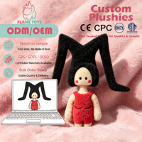 Peluche sensorielle lestée personnalisée esthétique en coton PP brodé, anti-stress, pour collectionneur adulte, certifiée ASTM F963