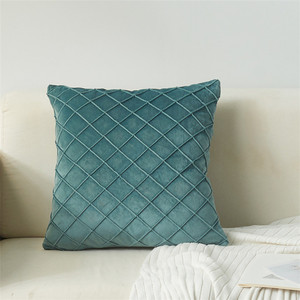 Haute Qualité Couleur Unie Velours Doux À La Main Tissage Canapé Rayé Bureau Housse De Coussin// - Product Image 2