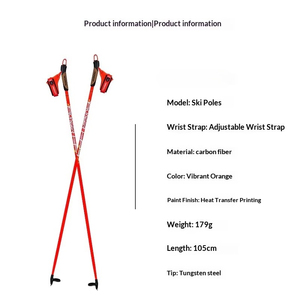 Bâtons <span class=keywords><strong>de</strong></span> <span class=keywords><strong>ski</strong></span> légers en fibre <span class=keywords><strong>de</strong></span> carbone pour le <span class=keywords><strong>ski</strong></span> alpin et les sports <span class=keywords><strong>de</strong></span> plein air Fabriqués en Chine (ZHE) - Product Image 2