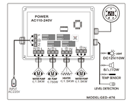 Panel de Control para Bañera de Hidromasaje GED-476, Panel de Control Multifuncional para Bañera, Sistema de Control Inteligente para Bañera de Acrílico con Pantalla